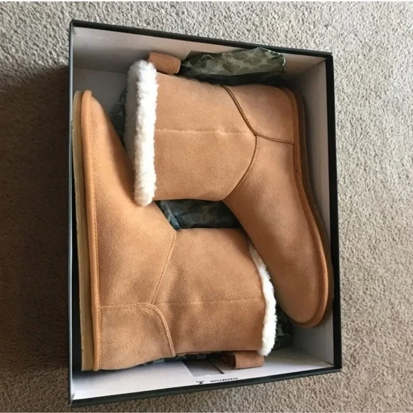 Kate Spade Boots, NIB, Nubuck Short Boots, Ugg type, Warm, Bow & Logo